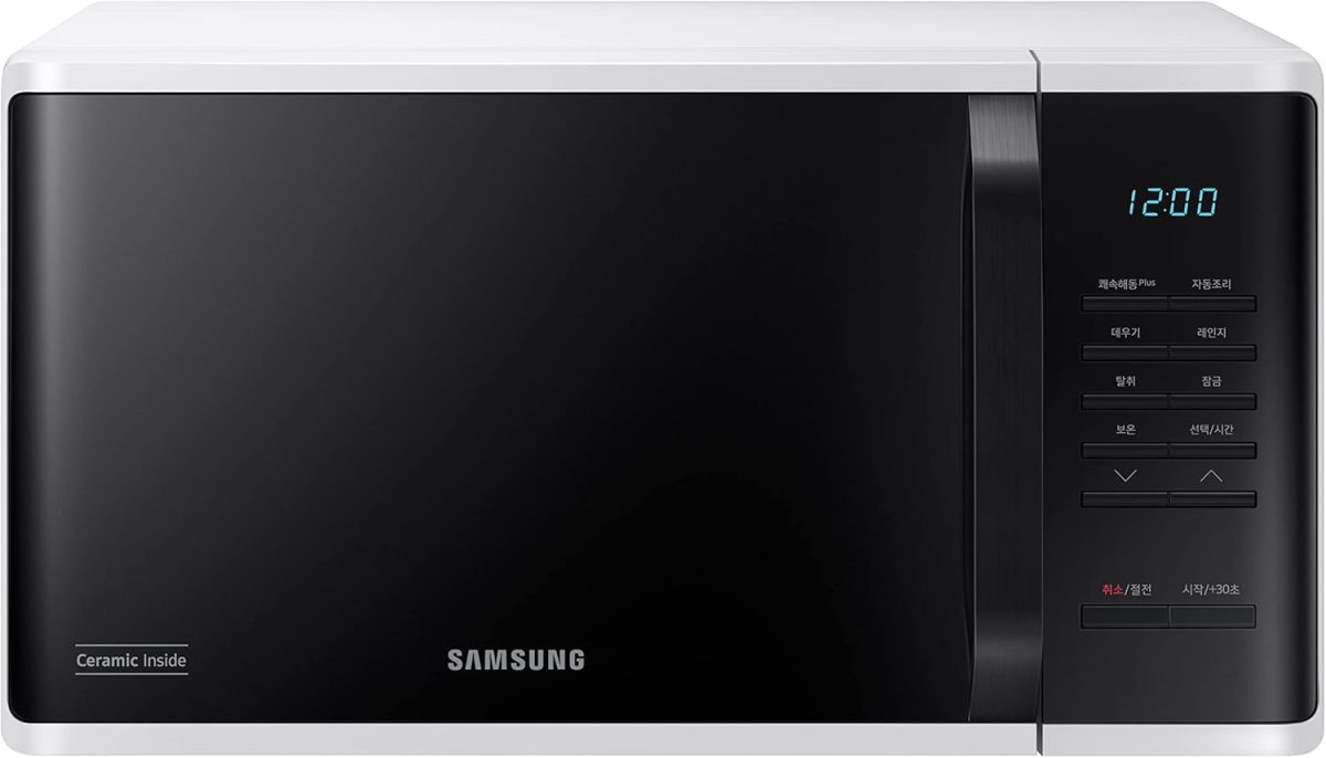 سامسونج ميكروويف سولو MS23K3513AW، 800 واط، 23 لتر، ابيض