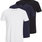 جاك اند جونز تيشيرت عضوي للرجال من 3 قطع (عبوة من 3 قطع)