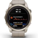 جارمين فينكس 7 اس برو - اصدار سافير سولار - ذهبي ناعم SS مع سوار من الجلد الليموني (يتضمن سوار ساعة توندرا من السيليكون)