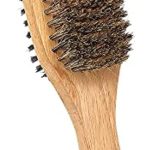 فرشاة شعر خشبية بشعيرات مزدوجة الجوانب، فرش خلفية ناعمة ومشط لجميع انواع الشعر