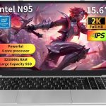 لابتوب العاب 15.6 انش FHD من نيوبيهير، انتل N95، SSD 512GB، ذاكرة RAM DDR4 16GB، بطارية 6000mAh، كيبورد باضاءة خلفية، فتح بصمة الاصبع، لابتوب ويندوز 11 للعمل والترفيه