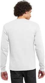 ⁦تي شيرت Hanes Men's طويل الأكمام مريح وناعم (عبوة من 4 قطع)⁩ - الصورة ⁦2⁩