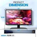 ⁦Pyle 21.5 Inch 1080p LED RV Television - Slim Flat Screen Monitor FHD Small TV w/HDMI, RCA, Multimedia Disk/DVD Combo, 12/24 Volt Car Adapter, Wall Mount, Works w/Mac PC, Includes Remote Control⁩ - الصورة ⁦6⁩