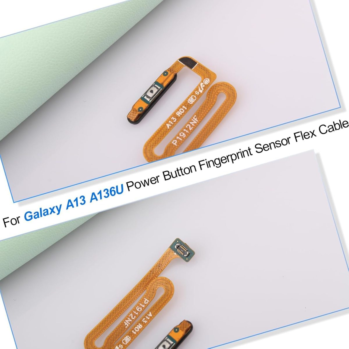⁦FKBAightccy for Samsung Galaxy A13 A136U Power On Off Flex Cable Replacement for Galaxy A13 A136U SM-A136B Power Button Fingerprint Sensor Flex Cable⁩ - الصورة ⁦7⁩