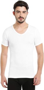BYC قميص داخلي ايروكول للرجال (رقبة على شكل حرف V) - ابيض (5XL)