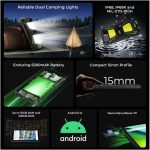 ⁦جوال ذكي G5 متين باضاءة مزدوجة للتخييم من اوكيتيل 16GB (4+12) +128GB 6300mAh 5MP 13MP 6 انش HD (اسود)⁩ - الصورة ⁦2⁩