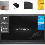 ديل لابتوب انسبايرون 3520 جيل 12 انتل i3-1215U وويندوز 11 برو وكاميرا ويب HD وشاشة 15.6 انش (يتضمن حامل لابتوب الموجة الاولى + ماوس لاسلكي + قاعدة ماوس + مضاد للفيروسات) - ذاكرة RAM 16GB وSSD 512GB