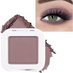 evpct Mauve Taupe Matte Single Eye Shadow Palette Makeup for Older Women, Plum Lavender Purple Natural Cream Eyeshadow Palette for Green Eyes, High Pigment Mini Monochrome Eyeshadow Sombra Para Ojos