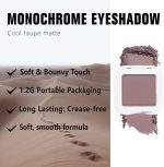 ⁦evpct Mauve Taupe Matte Single Eye Shadow Palette Makeup for Older Women, Plum Lavender Purple Natural Cream Eyeshadow Palette for Green Eyes, High Pigment Mini Monochrome Eyeshadow Sombra Para Ojos⁩ - الصورة ⁦3⁩