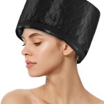 مكواة بخار للشعر الطبيعي والاسود - غطاء حراري للاستخدام المنزلي للترطيب العميق، تسخين سريع لمعالجة الزيوت