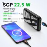 ⁦باور بانك 27000 مللي امبير في الساعة، كيو سي 4.0 USB C 22.5 واط شحن سريع بي دي 20 واط، حزمة بطارية الجوال 3 مخارج ومدخلين بسعة عالية متوافق مع الهواتف الذكية⁩ - الصورة ⁦2⁩