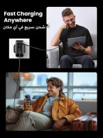 ⁦يوجرين شاحن 4 منافذ USB C شاحن GaN قابس شاحن نوع C محول شاحن الحائط السريع PD 65W متوافق مع أجهزة الكمبيوتر المحمولة MacBook Pro Air iPad iPhone Samsung ، Huawei ،Oneplus ،Xiaomi ،Dell ،Lenovo، إلخ⁩ - الصورة ⁦9⁩