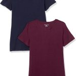 تي شيرت نسائي كلاسيكي باكمام قصيرة ورقبة دائرية بدون طوق من أمازون اسنشيالز، عبوة متعددة