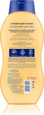 ⁦باراشوت لوشن مغذي للجسم من سكين بيور بفيتامين E، واقي من الشمس فوق البنفسجية فئة A وB، مزيج من فيتامين E وزيت جوز الهند البكر لتغذية البشرة، ترطيب 72 ساعة، لبشرة جافة للغاية، 400 مل⁩ - الصورة ⁦7⁩