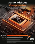 ⁦لابتوب كايجر 2025 AMD بشاشة 15.6 انش ومعالج AMD رايزن 7 5700U (8C/16T حتى 4.3GHz) وRAM 16GB وSSD NVMe 512GB وويندوز 11 وبطاقة رسومات راديون RX فيجا 8 وواي فاي 6⁩ - الصورة ⁦3⁩