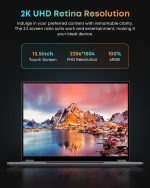 ⁦تشو وي لابتوب فري بوك 2 في 1 13.4 انش، 16GB LPDDR5 RAM 512GB SSD، انتل N150 (حتى 3.6GHz)، FHD 2520×1680، 2TB SSD، ويندوز 11، كيبورد باضاءة خلفية، واي فاي 6، بلوتوث 5.2، نوع C⁩ - الصورة ⁦4⁩