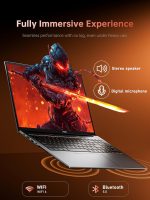 ⁦AOC لابتوب AMD 2025 بشاشة 16.1 انش ومعالج AMD رايزن 7 7735HS (8C/16T حتى 4.75GHz)، 16GB DDR5 512GB NVMe SSD، شاشة 16 انش FHD، واي فاي 6، كيبورد باضاءة خلفية، كاميرا ويب، HDMI⁩ - الصورة ⁦9⁩