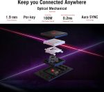 ⁦اسس لابتوب العاب روج ستريكس سكار 17 بشاشة FHD IPS 17.3 انش 360Hz ومعالج AMD رايزن 9 5900HX وذاكرة RAM DDR4 64GB وSSD 1TB وانفيديا جيفورس RTX 3080 وكيبورد RGB انجليزي امريكي ميكانيكي لكل مفتاح وويندوز⁩ - الصورة ⁦8⁩