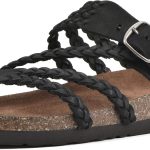 وايت ماونتن صندل هايلي مضفر بنعل قدم مريح مصبوب ومزين بشعار العلامة التجارية للنساء