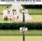 ⁦MAGEX Phone Vlog Selfie Monitor Screen, 4" Wireless Magnetic Selfie Screen for iPhone Android Back Camera Monitor for 4K Recording Selfie Vlog Live Stream TikTok, WiFi Uninterrupted⁩ - الصورة ⁦8⁩