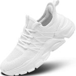 حذاء جري للنساء سهل الارتداء للمشي والتنس، حذاء رياضي خفيف الوزن وجيد التهوية كاجوال بنعل ناعم شبكي للتمارين الرياضية