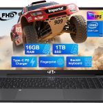 نيمو لابتوب العاب 15.6 انش FHD IPS، AMD رايزن 9 8945HS ثماني النواة راديون 780M GPU 16GB DDR5 RAM 1TB SSD (افضل من i9-13900H، حتى 5.2GHz) مع كيبورد باضاءة خلفية نوع C 100 واط، ويندوز 11