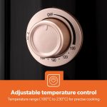 ⁦مقلاة هوائية GAF37516N 1100 واط مع مصابيح LED للتشغيل والايقاف ومؤقت 30 دقيقة، سعة 1.8 لتر، اسود من جيباس⁩ - الصورة ⁦6⁩