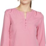 بلوزة سادة للنساء بقصة عادية من ستايلفيل.ان