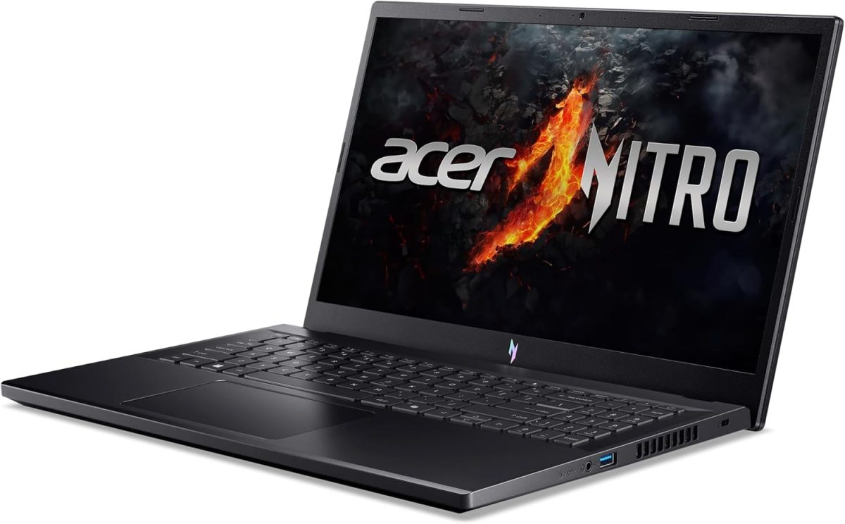 ⁦ايسر لابتوب العاب نيترو في بمعالج AMD رايزن 5 7535HS سداسي النواة وبطاقة رسومات انفيديا جيفورس RTX 4050 وشاشة 15.6 انش FHD IPS 144Hz وDDR5 8GB وSSD 512GB وواي فاي 6 وكيبورد باضاءة خلفية ANV15-41-R5N6⁩ - الصورة ⁦12⁩