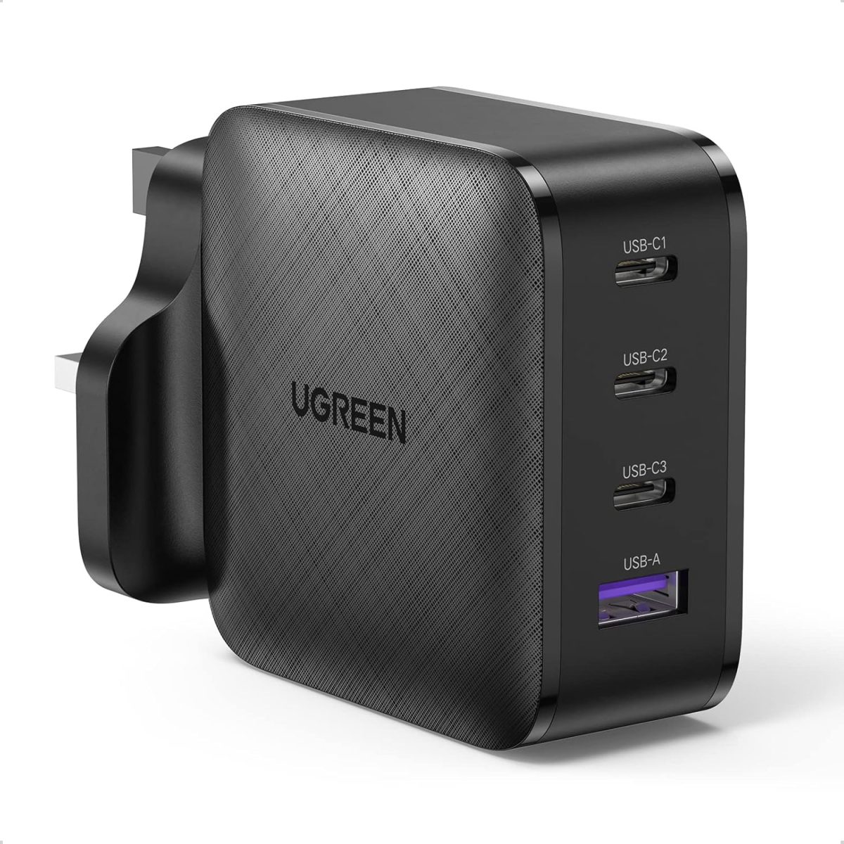 يوجرين شاحن 4 منافذ USB C شاحن GaN قابس شاحن نوع C محول شاحن الحائط السريع PD 65W متوافق مع أجهزة الكمبيوتر المحمولة MacBook Pro Air iPad iPhone Samsung ، Huawei ،Oneplus ،Xiaomi ،Dell ،Lenovo، إلخ