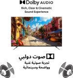 ⁦فيديوكون تلفزيون ذكي QLED 4K UHD مقاس 70 بوصة بدون حواف وموزع ويب او اس ولوحة درجة ايه + وجهاز تحكم سحري وصوت دولبي واتصال بلوتوث - موديل E70QLWO1100⁩ - الصورة ⁦5⁩