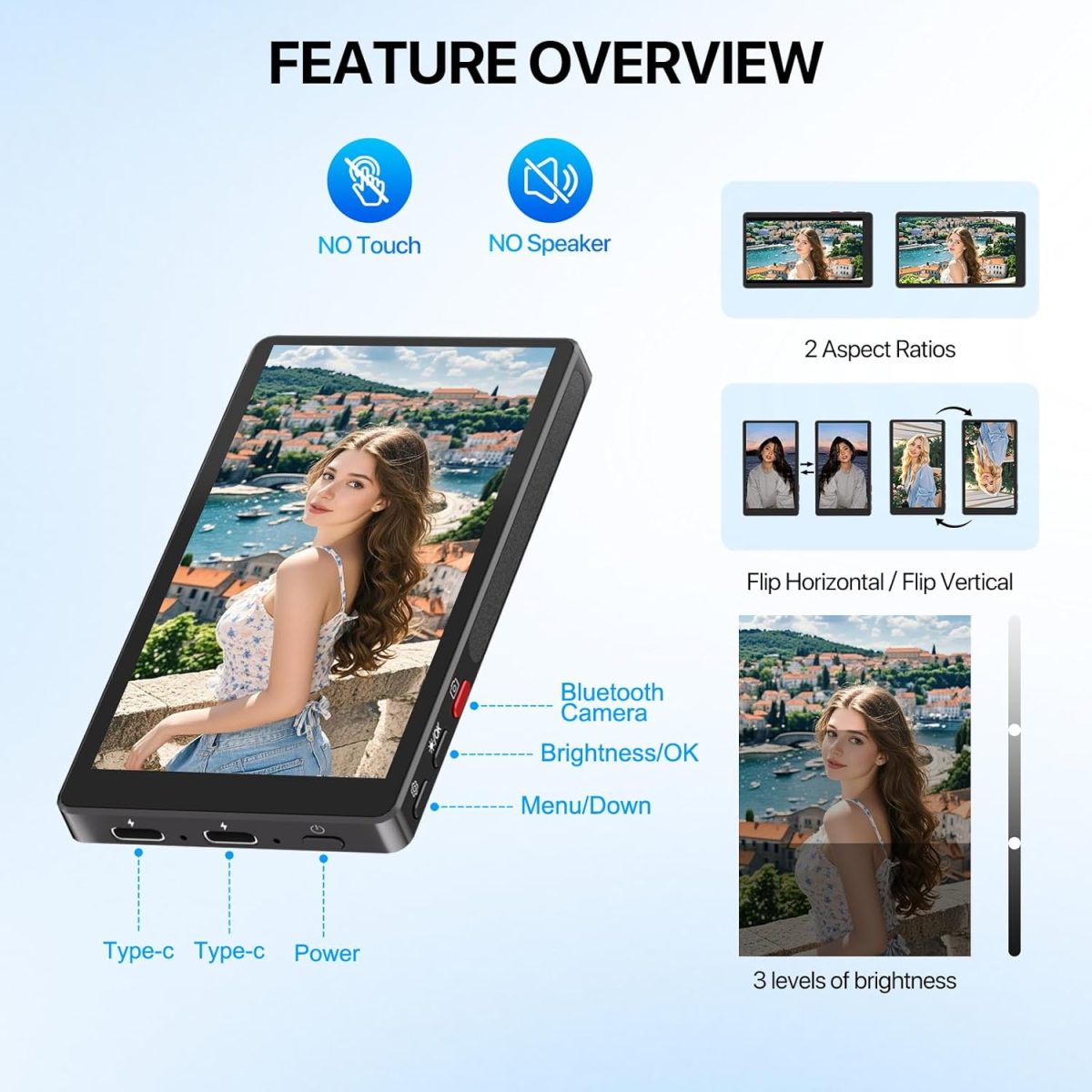 ⁦MAGEX Phone Vlog Selfie Monitor Screen, 4" Wireless Magnetic Selfie Screen for iPhone Android Back Camera Monitor for 4K Recording Selfie Vlog Live Stream TikTok, WiFi Uninterrupted⁩ - الصورة ⁦7⁩