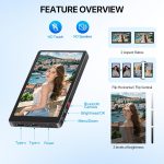 ⁦MAGEX Phone Vlog Selfie Monitor Screen, 4" Wireless Magnetic Selfie Screen for iPhone Android Back Camera Monitor for 4K Recording Selfie Vlog Live Stream TikTok, WiFi Uninterrupted⁩ - الصورة ⁦7⁩