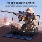⁦نيمو لابتوب العاب IPS FHD 15.6 انش، معالج AMD رايزن 5 6600H سداسي النواة 660M GPU 64GB DDR5 RAM 1TB SSD (افضل من i7-1165G7، حتى 4.5GHz) مع كيبورد باضاءة خلفية GaN نوع C 100 واط، ويندوز 11⁩ - الصورة ⁦3⁩
