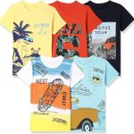 تي 2 اف تيشيرت بقصة عادية للاولاد (عبوة من 5 قطع)