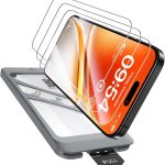 تاوري واقي شاشة لموبايل ايفون 17 برو 6.3 انش مع اداة تركيب تلقائي، زجاج مقسى، مقاوم للخدش، [حماية من الدرجة العسكرية] عبوة من 3 قطع