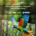 ⁦امبيكس تلفزيون جوجل QLED 65 بوصة (evoQ 65S4QLC2R120) | تلفزيون 4K UHD، 120Hz DLG، دولبي فيجن واتموس | ذاكرة RAM 2GB + روم 16GB | HDMI ARC/eARC | واي فاي وبلوتوث وجهاز تحكم صوتي | ALLM | ضمان عامين⁩ - الصورة ⁦4⁩
