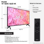 ⁦سامسونج تلفزيون ذكي QLED بدقة 4K Q60C مقاس 70 بوصة من سلسلة كوانتوم HDR باضاءة LED مزدوجة وصوت تتبع الاجسام، كيو سيمفوني، موشن اكسسيليراتور - اصدار عالمي⁩ - الصورة ⁦2⁩
