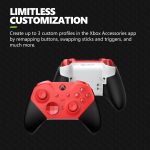 ⁦Xbox Elite Series 2 Core Wireless Controller Red Xbox Series X|S, Xbox One, and Windows Devices⁩ - الصورة ⁦3⁩