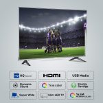 ⁦جيباس تلفزيون LED رفيع GLED3201EHD مقاس 32 بوصة مع جهاز تحكم عن بعد ومنافذ HDMI وUSB ووضع ايه في ومقبس موبايل ومدخل صوت للكمبيوتر ومنفذ VGA وتقنية توفير الطاقة وصوت ديناميكي وكفالة لمدة عام من الشركة⁩ - الصورة ⁦5⁩