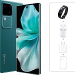 فيفو V30 5G (اخضر ورقي، 12GB+12GB RAM، 256GB) | انحف شاشة اموليد منحنية ثلاثية الابعاد 1.5K 120Hz | سيلفي مجموعة التركيز التلقائي 50MP | اورا لايت OIS | حزمة حصرية عبر الانترنت، (مجدد)