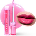 لامل زيت شفاه الكل في واحد - ملمع شفاه خفيف الوزن وغير لاصق وملون وممتلئ ومرطب - مرطب شفاه للاستخدام النهاري والليلي، ملمع شفاه يدوم طويلا، زيت لامع للشفاه، لون بينك سباركل №402