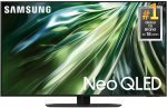سامسونج تلفزيون كلاس نيو QLED 4K QN90D صغير 50 بوصة من سلسلة QN90D، تلفزيون ذكي نيو كوانتوم HDR+ مع دولبي اتموس، صوت تتبع الاجسام، موشن اكسليريتور، محسن العمق الحقيقي، اليكسا مدمج (QN50QN90D، 2024)