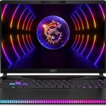 MSI لابتوب العاب رايدر GE68HX 16 انش FHD (1920×1200) 144Hz ومعالج انتل كور i9-13950HX 24 نواة جيل 13 حتى 5.50GHz وRAM DDR5 32GB وSSD NVMe 1TB وبطاقة جيفورس RTX 4060 8GB GDDR6 وويندوز 11 هوم
