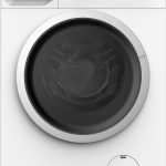 ميديا غسالة تحميل امامي 8 كجم مع محرك عاكس بي ال دي سي، 1400 دورة في الدقيقة، 15 برنامج، غسالة اوتوماتيكية بالكامل مع قرص قمري، شاشة تحكم رقمية مدمجة، اسطوانة مكعب ماء - MF110W80B/W-GCC