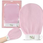 قفازات تقشير مغربية اصلية من انزي كوزماتيكس - زهري، قفازات تقشير الجسم لازالة الجلد الميت وتقلل من نتوءات، تترك البشرة ناعمة ومتوهجة وممتعة الملمس، لجميع انواع البشرة.