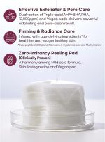 ⁦تيرازدن وسادات تقشير الوجه الكورية للعناية بالبشرة 60 قطعة - مضادة للشيخوخة وتجديد شبابها مع الببتيد الاحماض الامينية، وسادات تقشير لطيفة للوجه⁩ - الصورة ⁦4⁩