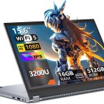 لابتوب العاب 2 في 1 بشاشة لمس 15.6 انش ومعالج AMD R3-3200U (حتى 3.5GHz) وRAM 16GB وSSD 512GB RJ45 وواي فاي 5 وبلوتوث 5.1 وHDMI وكيبورد باضاءة خلفية AMD راديون فيجا 3 ويندوز 11 برو من دانهو