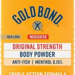 غولد بوند بودرة الجسم ميديكيتيد اوريجينال سترينغث، 4 اونصة، خالية من التلك، مضادة للحكة، تمتص وتبرد