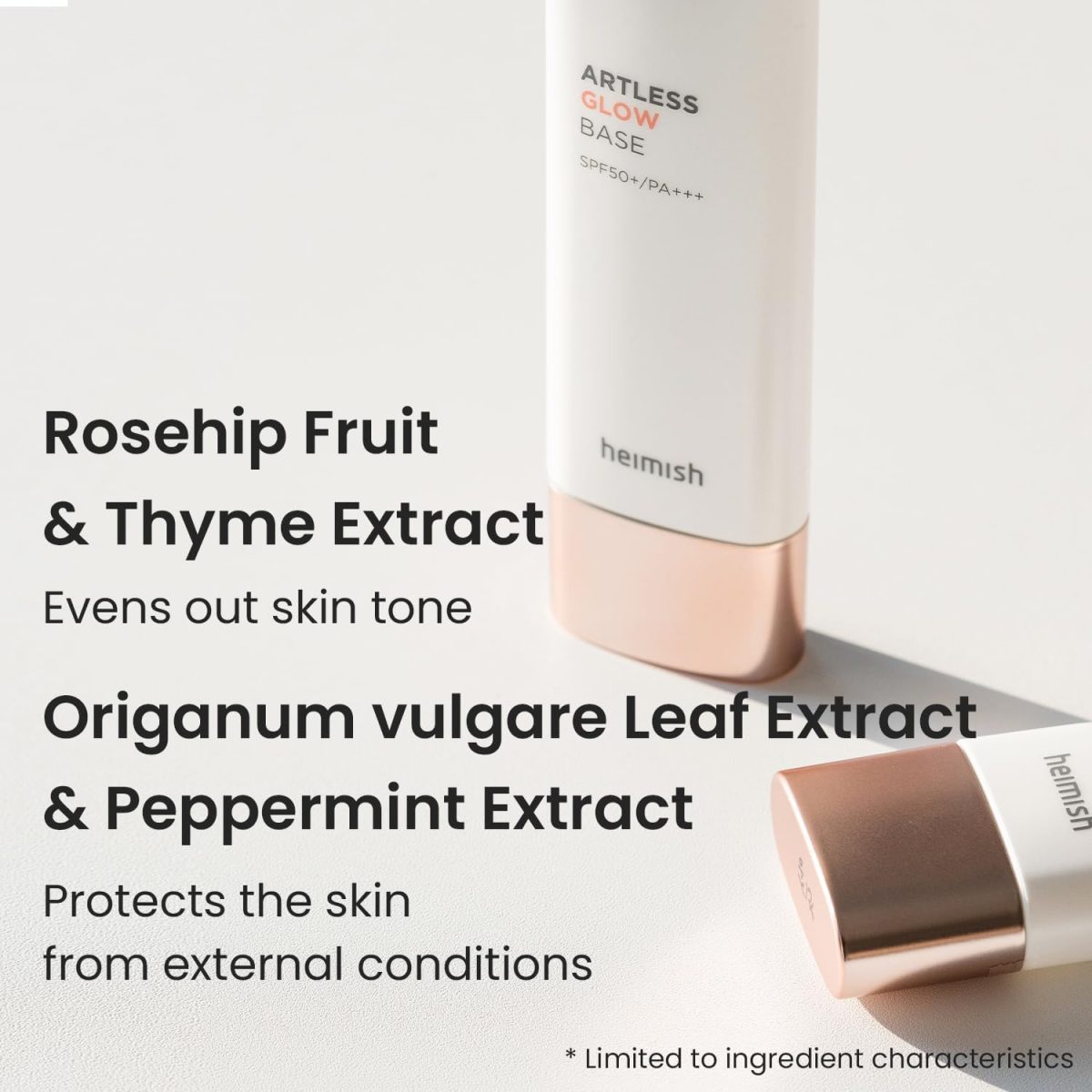 ⁦Heimish، Artless، Glow Base ، SPF 50 + / PA +++ ، 40 مل⁩ - الصورة ⁦6⁩